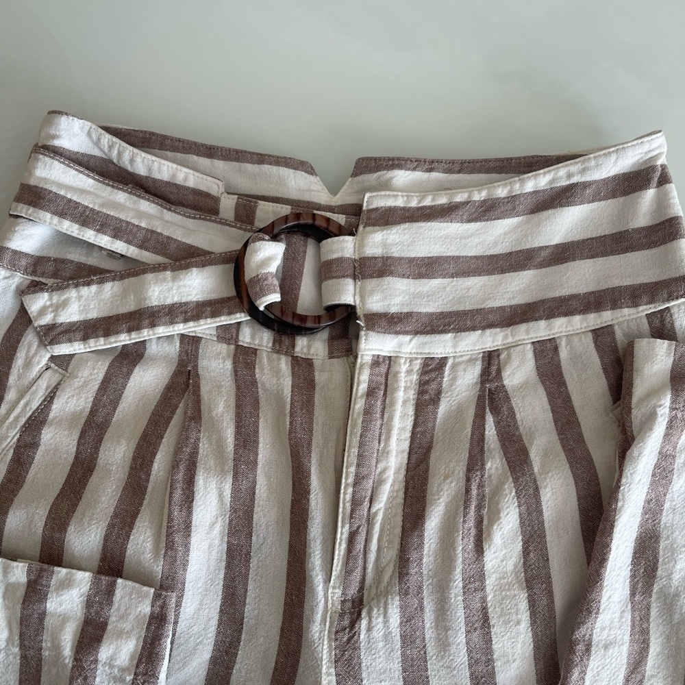 Anthropologie Beige and White Striped Pants - Picture 4 of 13